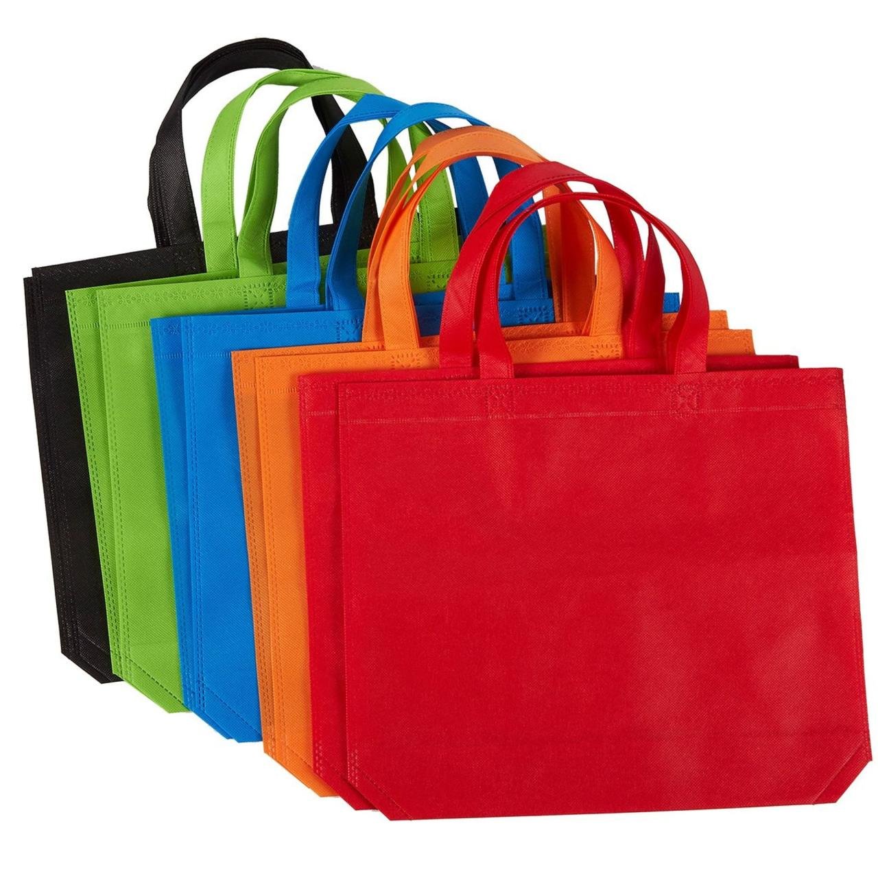 10-Pack Gift Tote Bags - Non-woven Fabric Party Favor Bags, Reusable ...